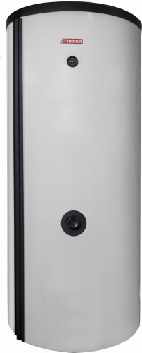 Bojler Termica do pomp ciepła W2W 500 PCS ze stali nierdzewnej z 1 wężownicą + solar