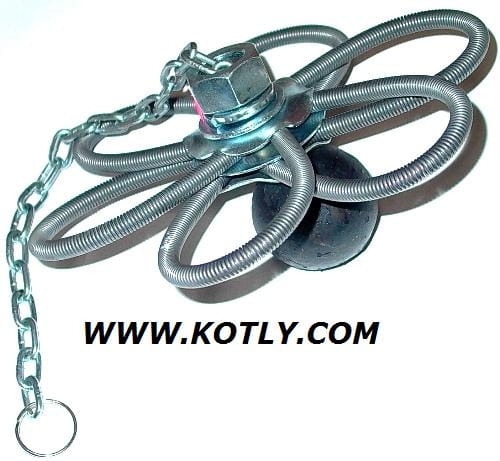 Szczotka sprężynowa z ciężarkiem na łańcuszku fi 200 mm