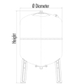 Naczynie przeponowe do c.o. IMERA RV 250 L - do 8 bar