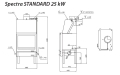 Wkład kominkowy Spectra  Standard z płaszczem wodnym - 25 kW