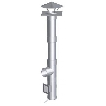 Kompletter Schornstein Einsatz (Durchmesser: 130 mm, Dicke: 0,8 mm) - säurefest