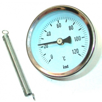 Adhesieve thermometer INTROL with a spring - up to 120 Centigrade