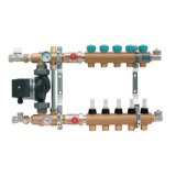 Manifold   KAN - 1" with mixing device and flowmeters - 2 heating circuits