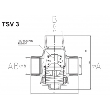 Kesselrücklaufanhebung 25mm (1 Zoll) REGULUS TSV3 65°C