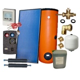 Complete solar package 1 collector ES2V 2,65S Al-Cu /2W.200/STDC/S18 for 2 - 3 people family