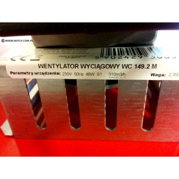 Extraction ventilator ZIDER (casing + fan WC149.2) 180 mm