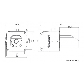Pelletsbrenner Pellas X Hybrid Mini 35 mit Schnecke  2m und LCD Steuerung