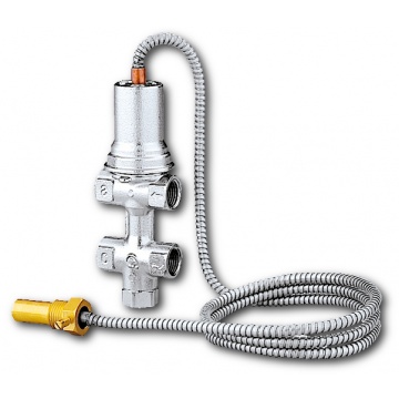 Two-way thermal release valve CALEFFI with a 1.3 m capillary