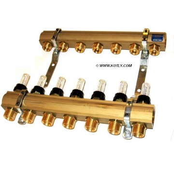 Manifold   KAN - 1" with flometers - 5 heating circuits