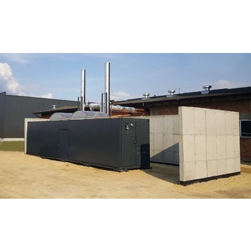 Outdoor container boiler room 40ft - 600 kW