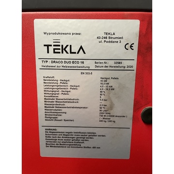 Boiler Tekla Draco Duo Eco  16,5 kW - used