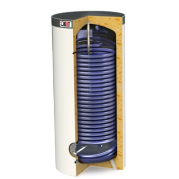 Hot Water Storage Tank KHT BTm 300 with 1 large spiral coil for heat pumps