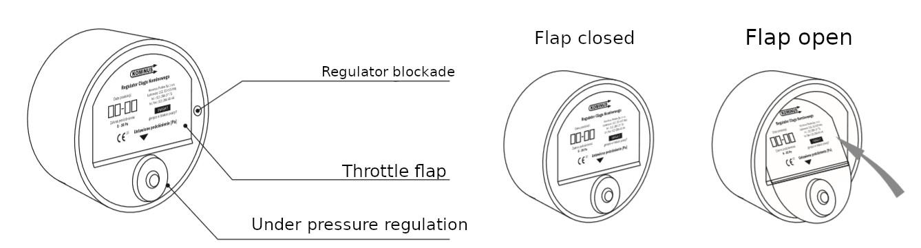Chimney draft limiter KOMINUS