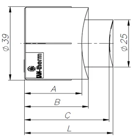 Rysunek techniczny do Złączka siodełkowa GW PP-R - 90 Rp1/2"
